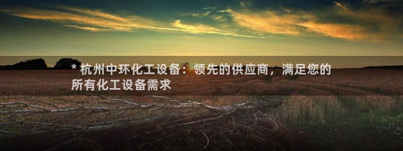 新宝gg娱乐创造奇迹登录官网：* 杭州中环化工设备：领先的供